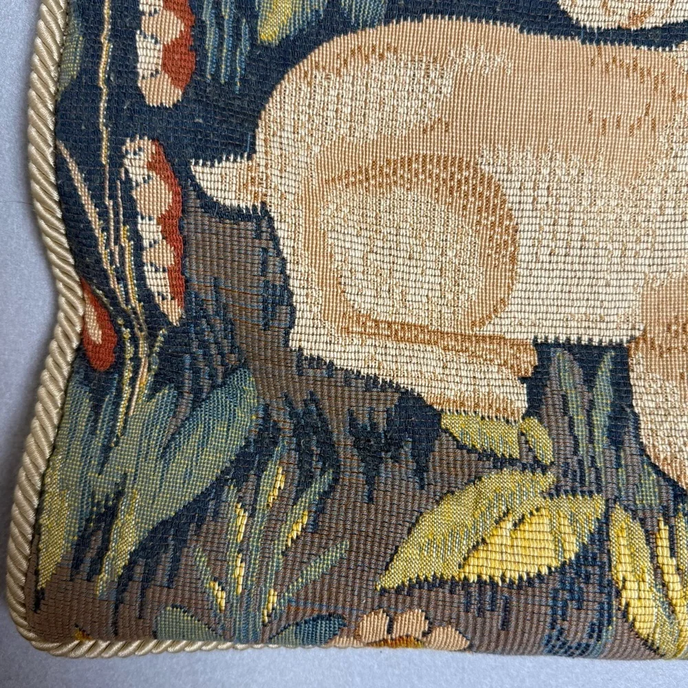 St. Simons Island Tapestry Pillow Case with Bunny Rabbit Design Made in France